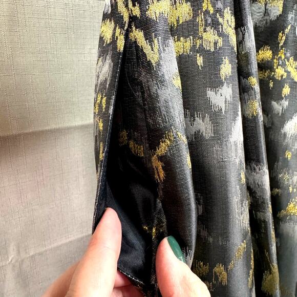 ELIZA J Jaquard Fit & Flare Dress Size 14 Party Floral Metallic Festive Holiday - Picture 9 of 16